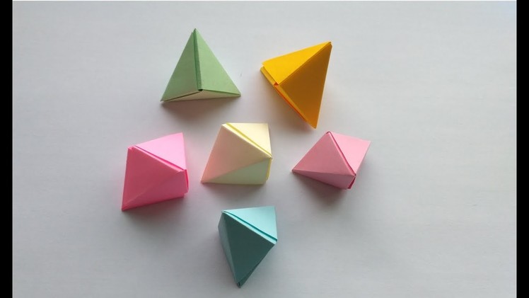 Paper pyramid | Paper triangle | How to make a paper triangle | DIY Crafts