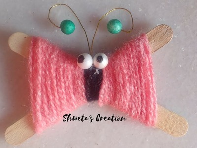 Popsicle Sticks Butterfly Craft | Popsicle Sticks Crafts for Kids | Icecream Stick Crafts