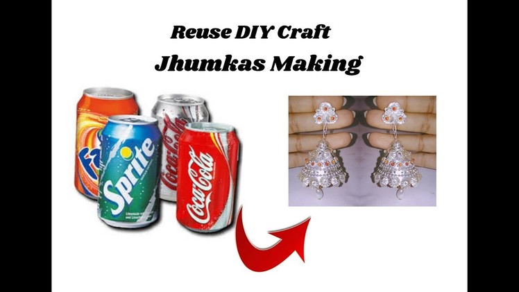 Reuse craft DIY | silver jhumkas without base