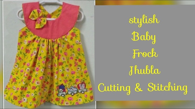 Stylish Baby Cotton Jhabla frock Cutting & Stitching_Easy To make At Home
