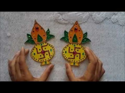 56. How to make kalash | wall sticker
