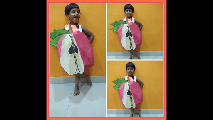Apple Costume|Apple Fancy Dress Using chart|How to make apple costume at Home