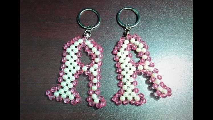 Beaded Alphabet 'A' || Beaded keychain making || How to make key chain with beacd || Craft Making ||
