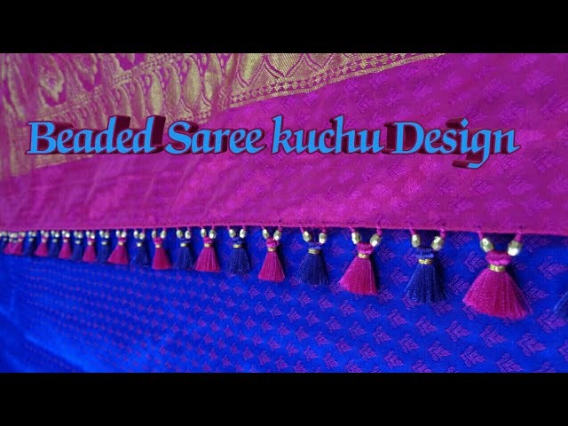 Beaded Saree kuchu design # 4. How to make saree kuchu
