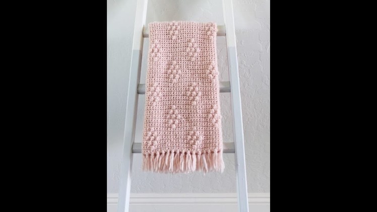 Crochet Diamond Berry Stitch Blanket