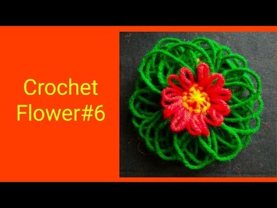 Crochet Flower#6.Crochet loom flower