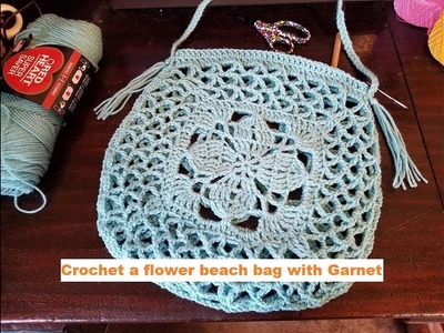 CROCHET- Flower Beach Bag- a step by step tutorial