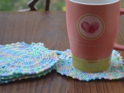 Crochet Leaf Coaster Tutorial | Handmade | Web My Wool