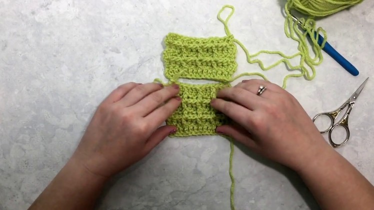 Crochet Waffle Stitch Tutorial - Right Handed
