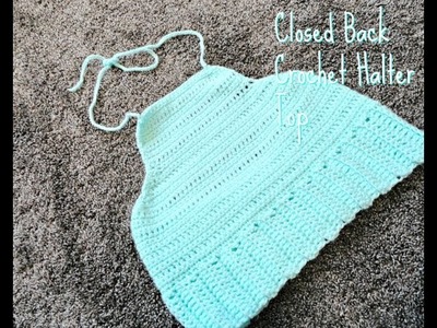 DIY Crochet Halter Top - Easy - Closed Back