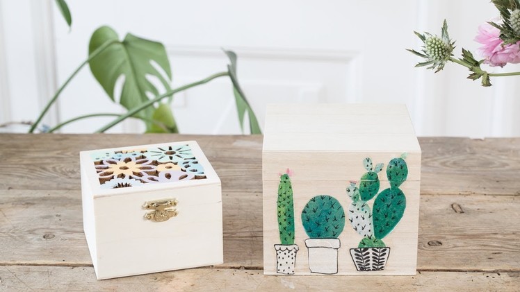 DIY : Decorate your wooden boxes by Søstrene Grene