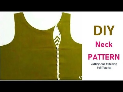 DIY Designer Neck Pattern For Kurtis And Suits Full Tutorial