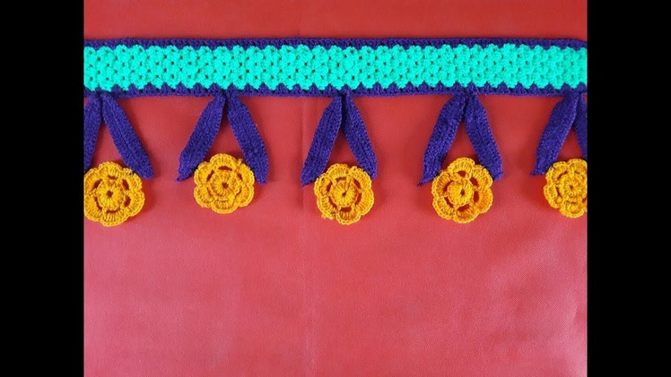DIY Door Hanging Toran from Woolen Flowers Toran || DIY - How to Make Door Hanging Tooran Very Easy