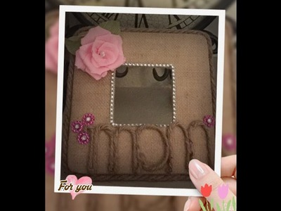DIY Home Decor Farmhouse Rope Picture Frame Perfect Gifts Ideas For Mother’s Day Creating Elegance