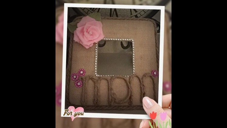 DIY Home Decor Farmhouse Rope Picture Frame Perfect Gifts Ideas For Mother’s Day Creating Elegance