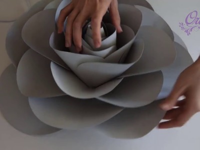DIY Paper Flower || Flower Template #32 || Camellia Paper Rose
