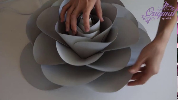 DIY Paper Flower || Flower Template #32 || Camellia Paper Rose