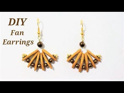DIY Polymer Clay Fan Earrings | Jewellery Making Tutorials