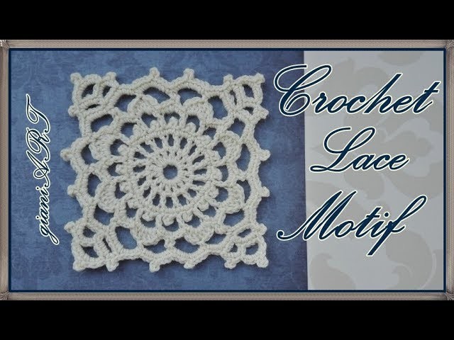 Easy to Crochet Victorian Lace Square  Motif.PART 1