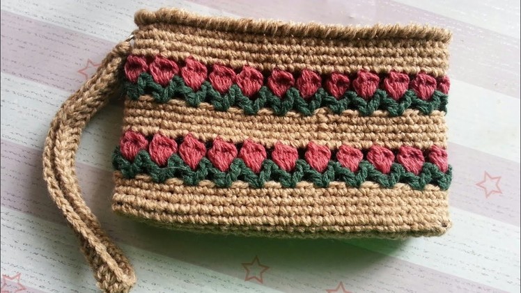 For Left-handed | How to Crochet the Tulip Purse ( rectangle)