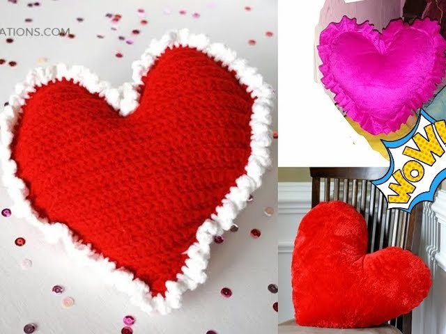 Heart Pillow making DIY printerest Tutorial.Valentine's Day gifts heart pillow