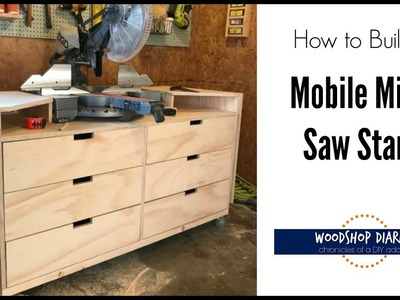How to Build a DIY Mobile Miter Saw Stand with Storage and Extension Wings