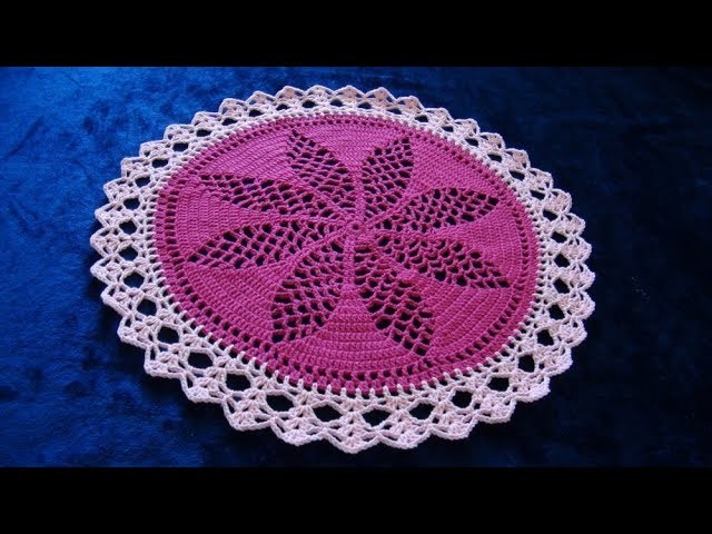 How to Crochet 26'' Flower Lace Doily Pattern #715│by ThePatternFamily