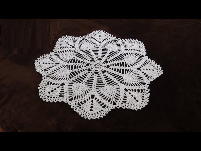 How to Crochet 30'' Lace Pineapple Doily Pattern #711│by ThePatternFamily