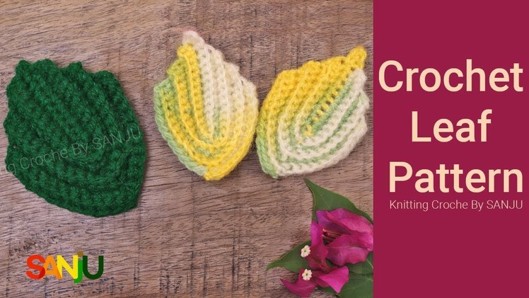 How to crochet a leaf design | Crochet leaf pattern