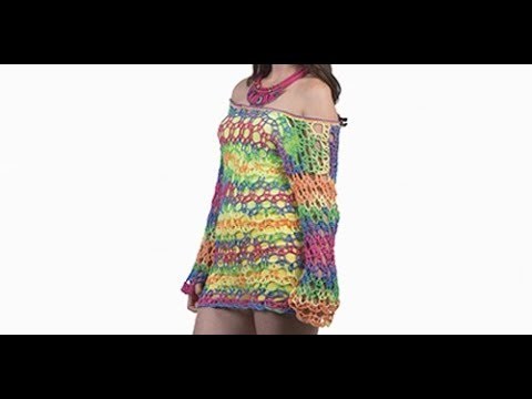HOW TO CROCHET A MULTICOLOR SMOCK  -  EASY AND FAST - BY LAURA CEPEDA