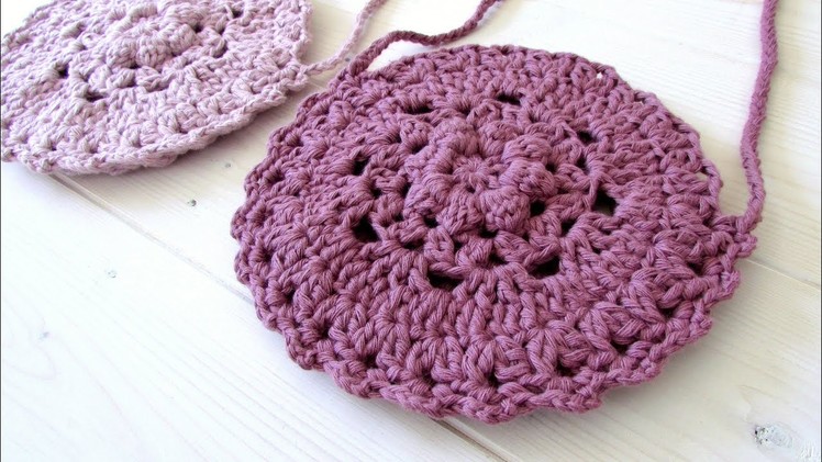 How to crochet a pretty circle bag. purse - the Willow bag