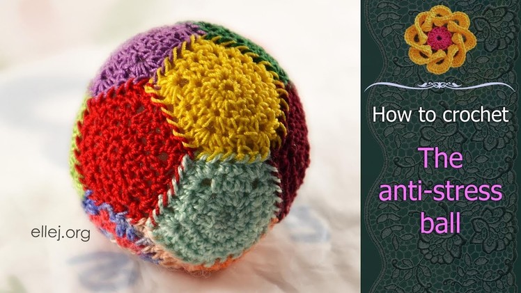 How To Crochet Anti-Stress Ball • Free Step by Step Crochet Tutorial • ellej.org
