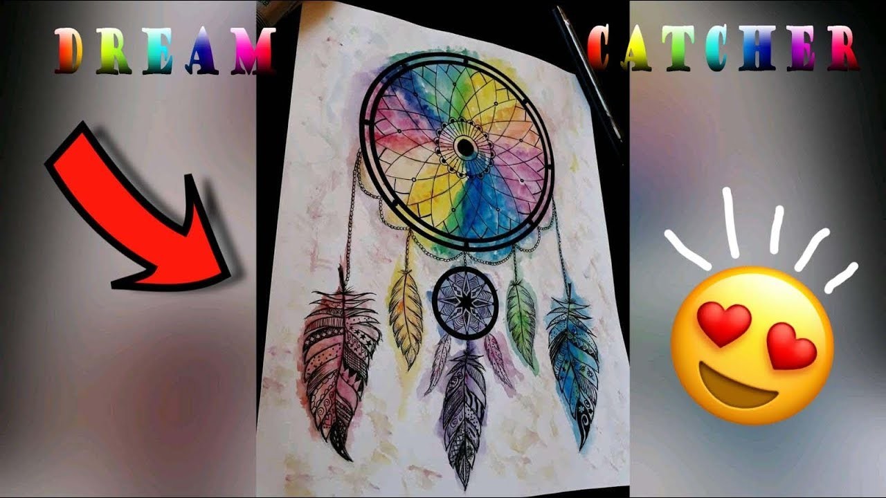 How to Draw a Dream Catcher Easy ????