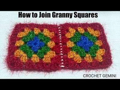 How to Join Granny Squares together | In Hindi| #Vinkam| Attach Granny Squares| Easy joining squares