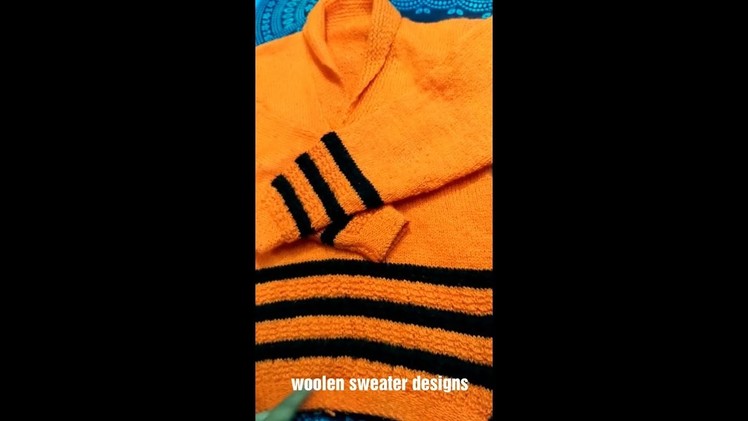 How to knit beautiful sweater for ladies or girls in hindi : two colour woolen sweater designs