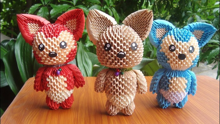 How To Make 3D Origami Fox | DIY Paper Fox Handmade Decoration