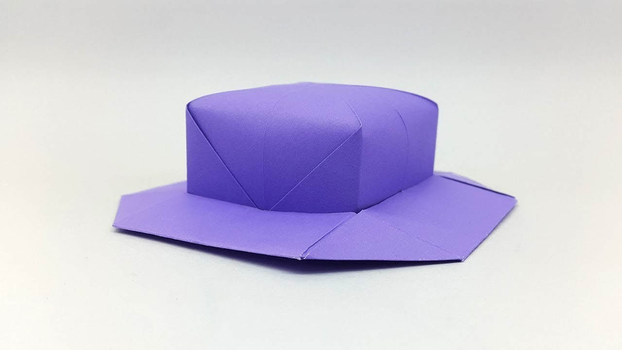 step by step origami hat