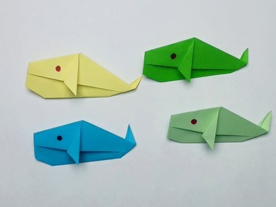 How to make a Paper whale fish? [Origami animals]