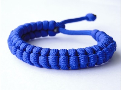 How to Make a "Stitched Switchback" Rastaclat Style Paracord Bracelet-1 Strand "Mad Max" Closure