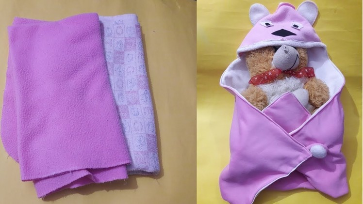 How to make BABY NEST a new born baby from old blanket | ful tutorial