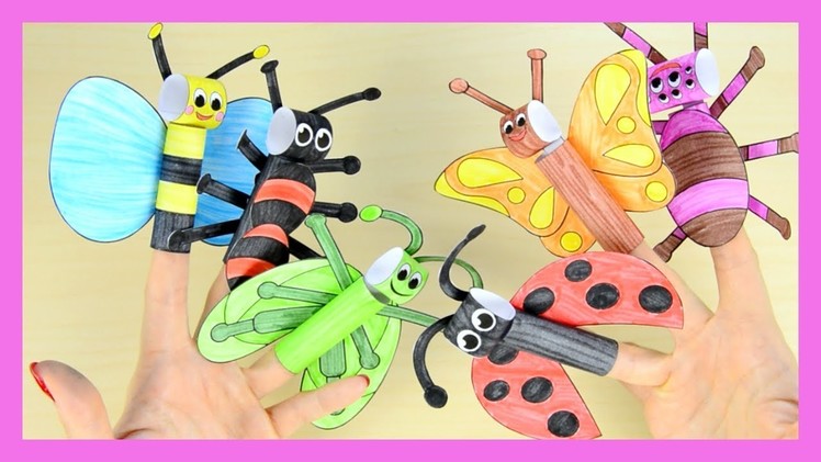 How to Make Bugs Finger Puppets - printable templates included