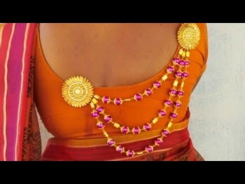 How To Make colour Pearls Blouse Accessories Jewellery Brooch Pin For Women. Naveena Pujari