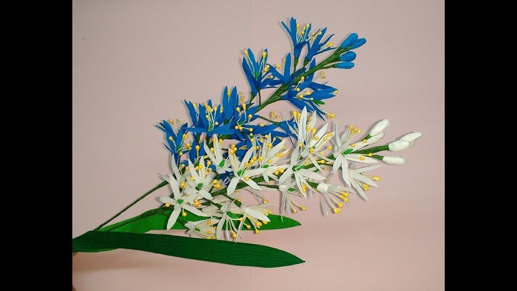 How to make Crepe paper Flowers Wild Hyacinth. Camassia (flower # 267)