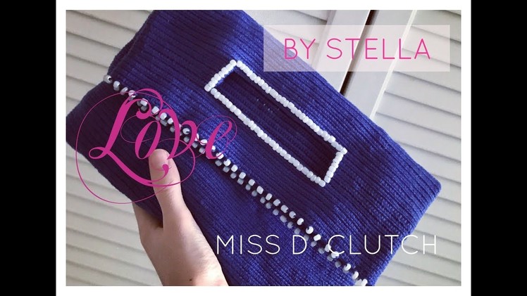 How to make Crochet Miss D bag | clutch . Easy Crochet Tutorial , crocheting pearls as well.