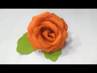 How to Make Easy Rose With Foam Sheet || Golap Ful Banano || DIY- Eva Foam Flowers Making