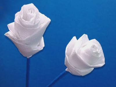 How to Make Easy Tissue Paper Rose! Tissue Paper Flower | Jarine's Crafty Creation