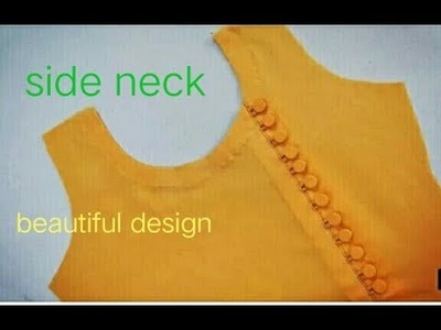 How to make fancy side neck design. गले का फैंसी डिजाइन