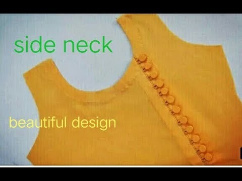 How to make fancy side neck design. गले का फैंसी डिजाइन