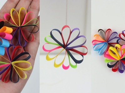How to Make Hanging Paper Flowers Garland for Easy Party Decorations on Budget DIY - Ezzy Crafts !!!
