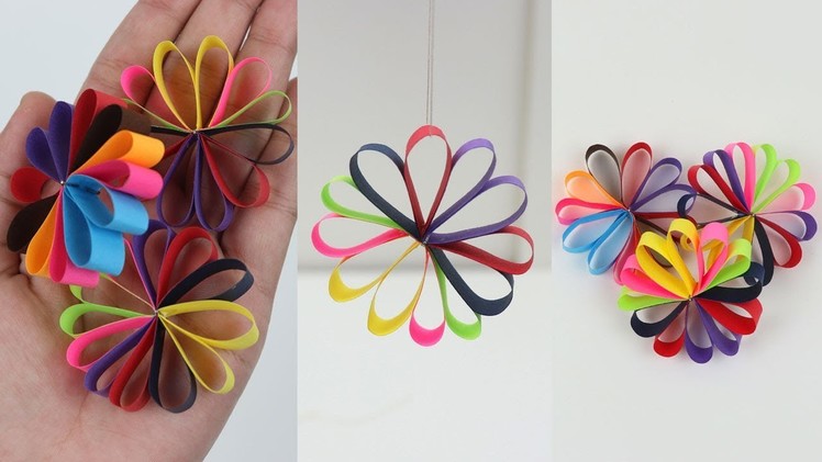 How to Make Hanging Paper Flowers Garland for Easy Party Decorations on Budget DIY - Ezzy Crafts !!!